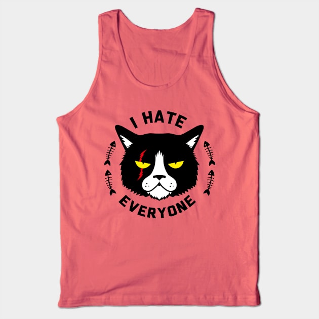 I hate everyone cat (the original) Tank Top by VectorLance